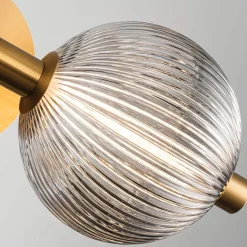 Kinkiet Palmas - 3 źródła światła - Szczotkowane złoto (QN-PALMAS-3W-BG) - Quintiesse