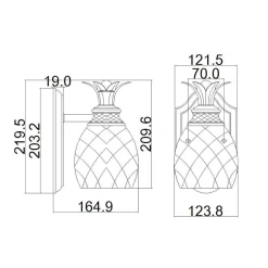 Kinkiet Plantation (HK-PLANTATION1-BATH-BB) - Elstead Lighting