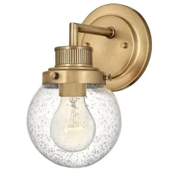 Kinkiet Poppy - 1 źródło światła - Stary mosiądz (QN-POPPY1-HB-BATH) - Quintiesse