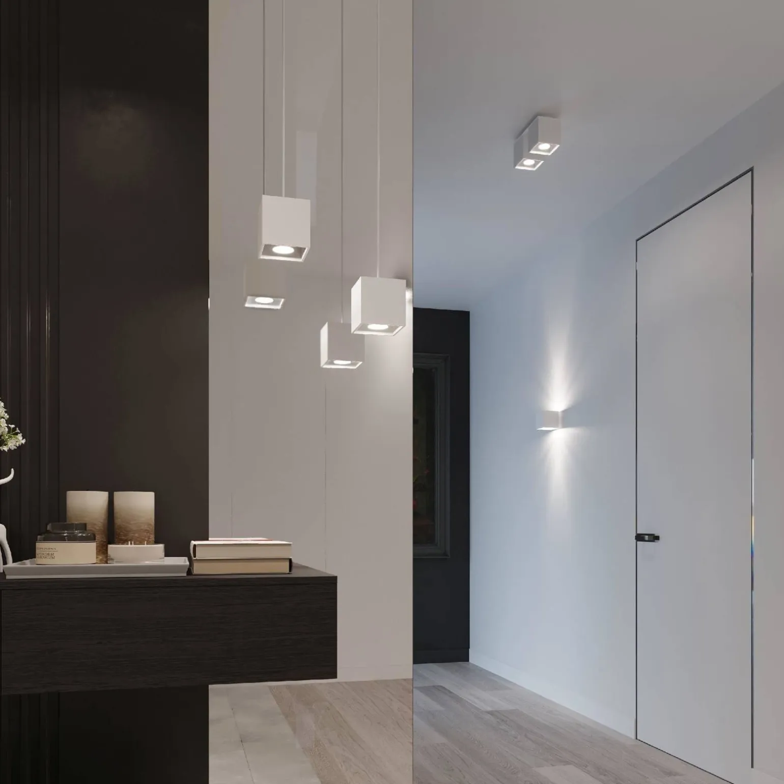 Kinkiet QUAD 1 biały (SL.0059) - Sollux