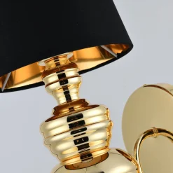 Kinkiet QUEEN 18 CM czarna (MB-8046-18 black gold) - Step into Design