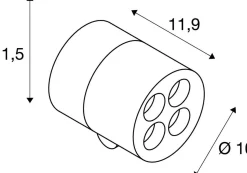 Kinkiet R-CUBE, oprawa ścienna i oprawa sufitowa natynkowa (1007511) - SLV
