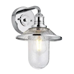 Kinkiet Rigby - 1 źródło światła - Polerowany chrom (QN-RIGBY1-BATH-PC) - Quintiesse