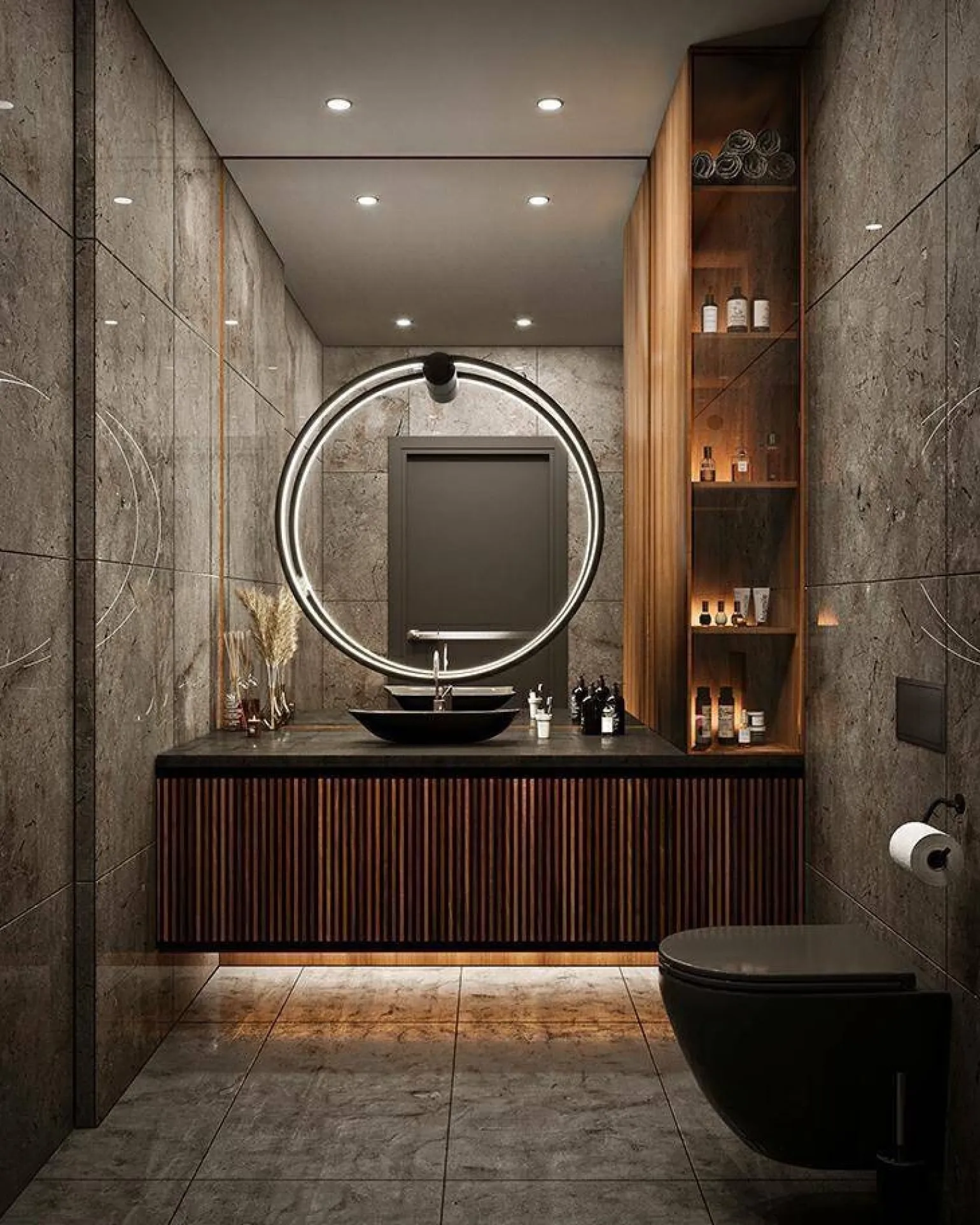 Kinkiet ring HOOP 60 czarna (MSE1501100398) - Moosee