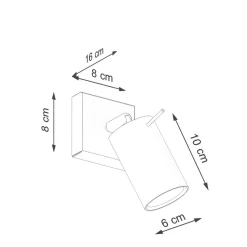 Kinkiet RING zielony oliwkowy (SL.1500) - Sollux Lighting