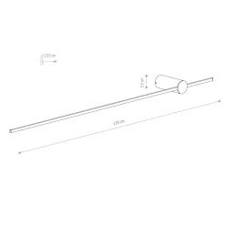 Kinkiet SABER LED L 4000k (10854) - Nowodvorski