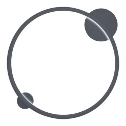 Kinkiet Saturno 50 cm Black 25W LED (ML8858) - Milagro