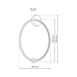 Kinkiet Saturno 50 cm Gold 25W LED (ML8859) - Milagro