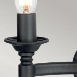 Kinkiet Saxon (SAX2-BLK) - Elstead Lighting