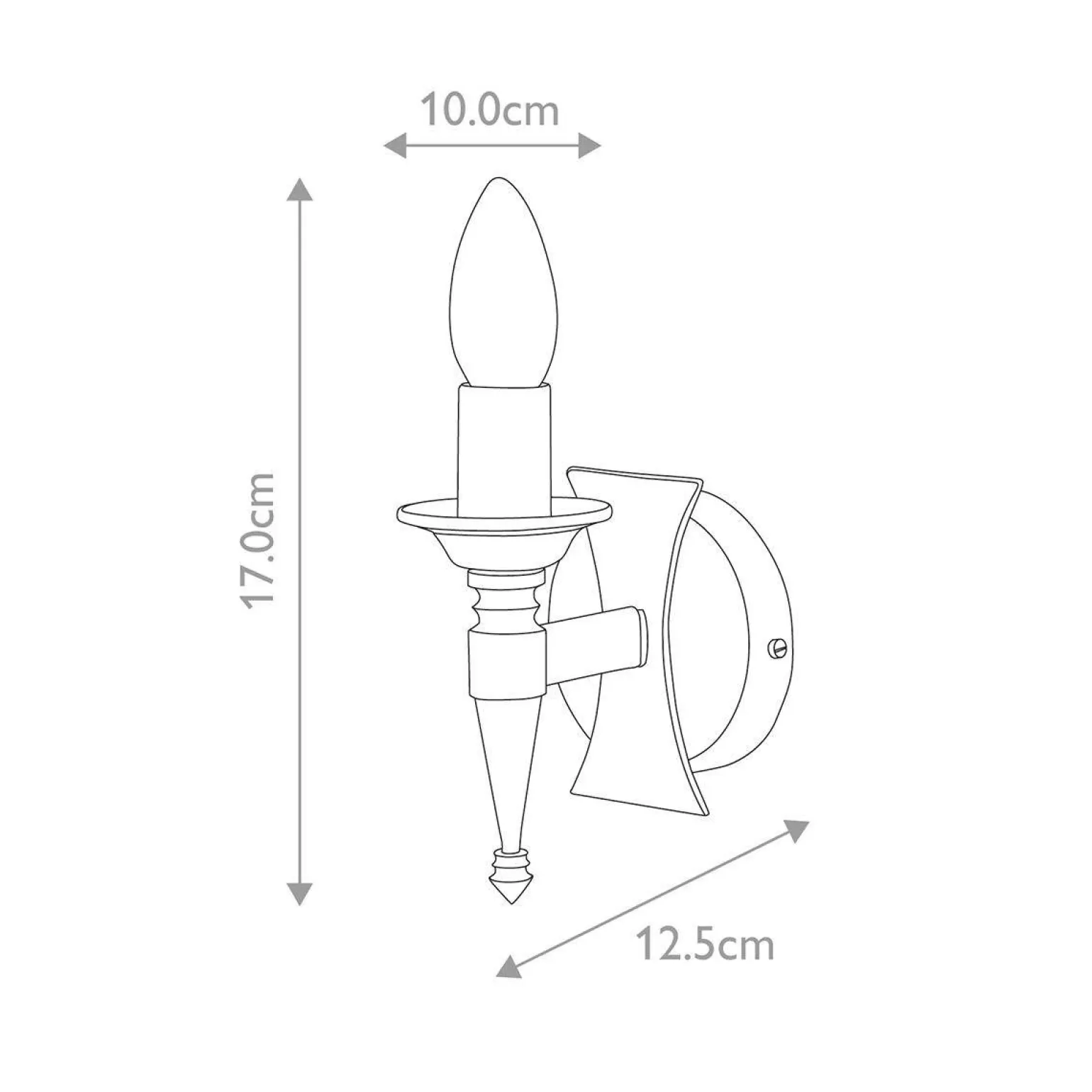 Kinkiet Saxon (SAX1-BLK-SIL) - Elstead Lighting