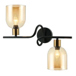 Kinkiet Servio (WL-66892-2A-BK-AMB) - Italux