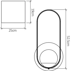 Kinkiet Sfera (QN-SFERA-WB-L-TEAK) - Quintiesse