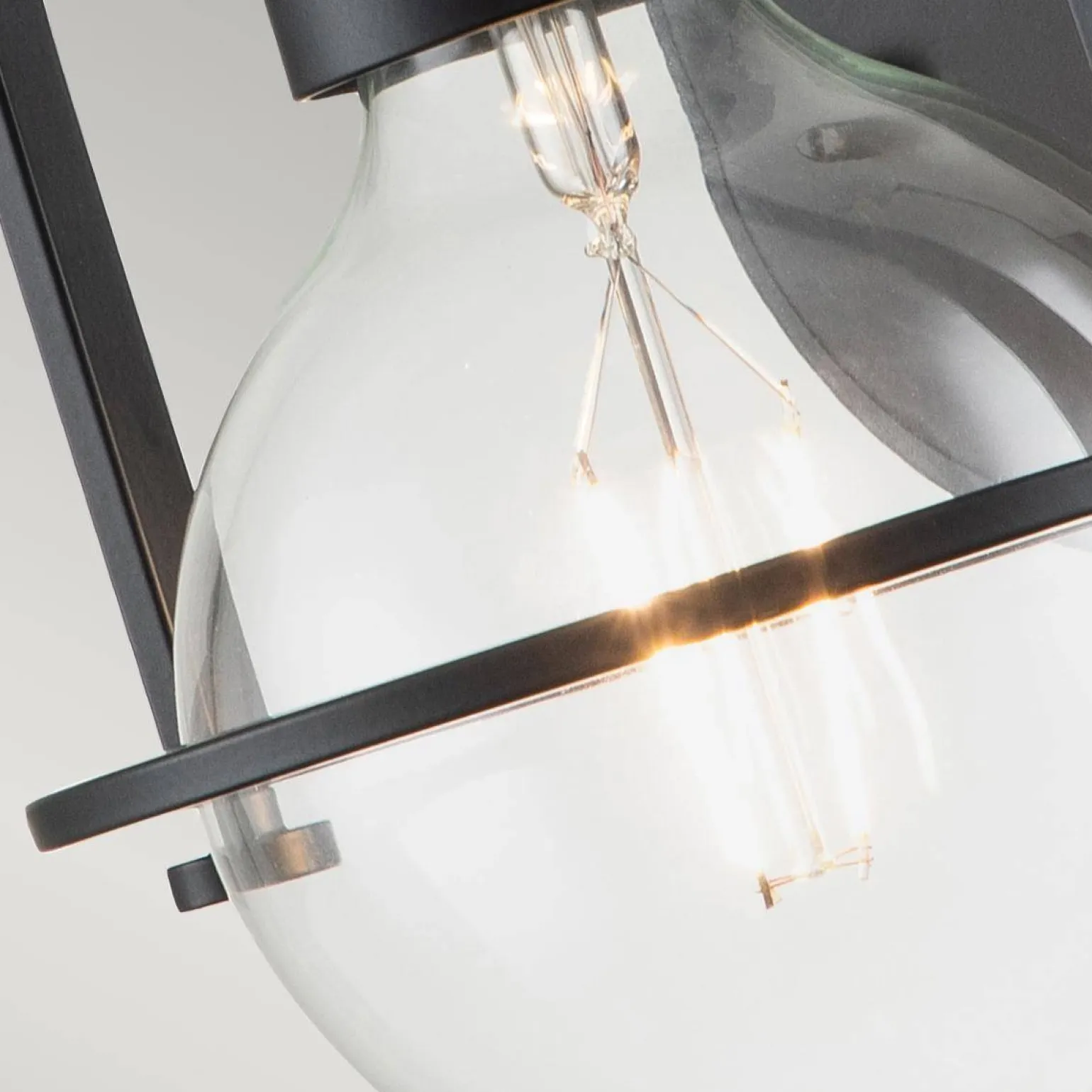 Kinkiet Somerset - 1 źródło światła - Przezroczyste szkło - Czarny (QN-SOMERSET1-C-BK) - Quintiesse