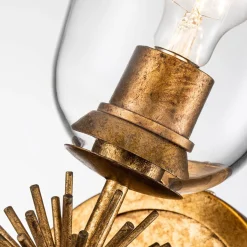 Kinkiet Staring - 1 źródło światła - Przecierane złoto (STARING-1WB-DG-CLEAR) - Elstead Lighting