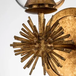 Kinkiet Staring - 1 źródło światła - Przecierane złoto (STARING-1WB-DG-CLEAR) - Elstead Lighting