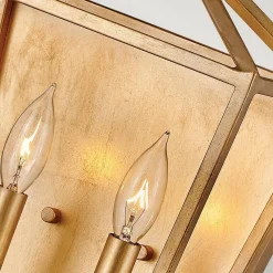 Kinkiet Stinson - 2 źródła światła - Przecierany mosiądz (QN-STINSON2-DBR) - Quintiesse