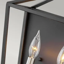 Kinkiet Stinson - 2 źródła światła - Czarny/ Polerowany nikiel (QN-STINSON2-BK) - Quintiesse