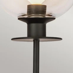 Kinkiet Sylvia - 1 źródło światła - Matowa czerń (ALM-SYLVIA-1WB-BK-CL) - Elstead Lighting