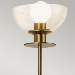 Kinkiet Sylvia - 1 źródło światła - Szczotkowane złoto (ALM-SYLVIA-1WB-BG-CL) - Elstead Lighting