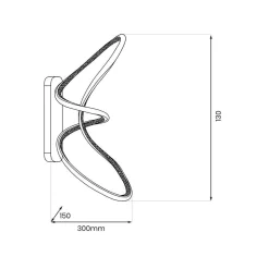 Kinkiet TESORO BLACK 15W LED (ML1052) - Milagro