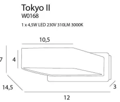 Kinkiet Tokyo II kolor biały (W0168) Maxlight