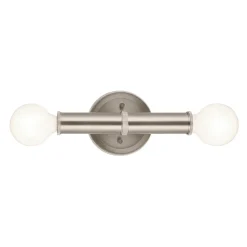 Kinkiet Torche - 2 źródła światła - Szczotkowany nikiel (QN-TORCHE-2W-BN) - Quintiesse