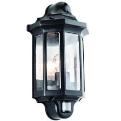 Kinkiet Traditional PIR half lantern IP44 60W (1818PIR) - Saxby