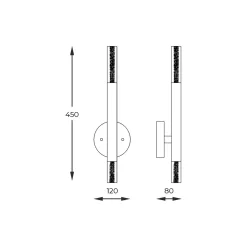 Kinkiet W0461-02E-P7P7 ONE CZARNY - Zuma Line