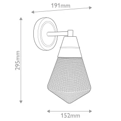 Kinkiet Willard - 1 źródło światła - Vintage mosiądz (QN-WILLARD-1WB-VBS-PG) - Quintiesse