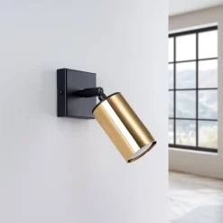 Kinkiet WINX czarny/złoty (SL.1382) - Sollux Lighting