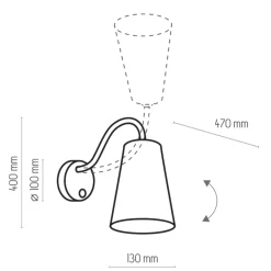 Kinkiet WIRE GOLD (826) - TK Lighting