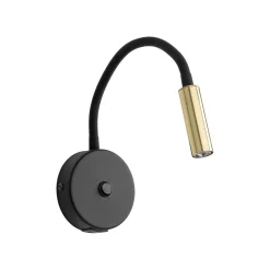 Kinkiet z ładowaniem USB LAGOS BLACK/GOLD (10201) - TK Lighting
