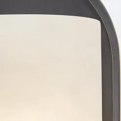 Kinkiet z alabastrowym kloszem Lucian Miejski brąz (QN-LUCIAN1-UBZ-AR) - Quintiesse