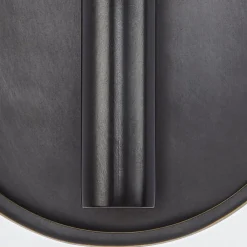 Kinkiet z alabastrowym kloszem Lucian Miejski brąz (QN-LUCIAN1-UBZ-AR) - Quintiesse