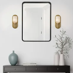 Kinkiet z alabastrowym kloszem Lucian Vintage mosiądz (QN-LUCIAN1-VBS-AR) - Quintiesse