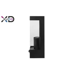 Kinkiet z czujnikiem ruchu, E27 LED IP44 PC PIR czarny (XD-QA101S) - Xudo