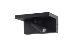 Kinkiet z półką i ładowaniem indukcyjnym HYLLA WALL NFC CHARGER Czarny (AZ5910) - Azzardo