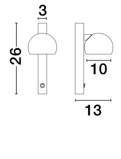 Kinkiet z wyłącznikiem FRONTERA (LE44940) - Luces Exclusivas