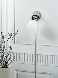 Kinkiet ze szklanym kloszem RAY Nordlux E14 40W Metal Chrom