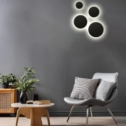 Kinkiet ze zmienną barwą światła Kinkiet Disk 12W 3CCT IP65 Czarny (ML1286) - Milagro