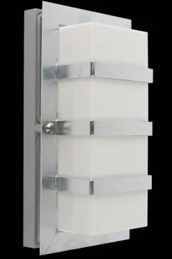 Kinkiet zewnętrzny BODEN 860 GALVANIZED E27 LED 9W MILKY LAMPSHADE Norlys