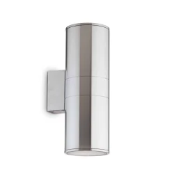 Kinkiet zewnętrzny GUN AP2 BIG kol. srebrny (033020) Ideal Lux