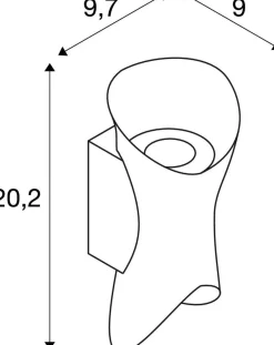 Kinkiet zewnętrzny up/down MODELA czarny (1007808) - SLV