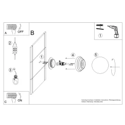 Kinkiet ZORI żółty IP44 (SL.1892) - Sollux Lighting