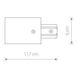 Końcówka zasilająca biała PROFILE RECESSED POWER END CAP WHITE (8972) - Nowodvorski