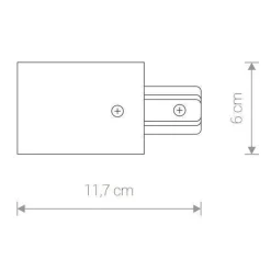 Końcówka zasilająca czarna PROFILE RECESSED POWER END CAP BLACK (8973) - Nowodvorski