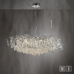 Kryształowa lampa wisząca RICICLE CHROM (2036-17) - Paul Neuhaus