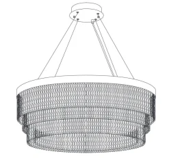 Kryształowy żyrandol GLORIA LED kryształowa złota 60 cm (ST-DL8511) - Step into Design