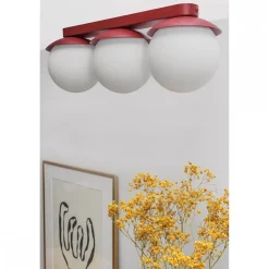 KUUL B burgundowa lampa sufitowa / plafon z podwyższoną szczelnością IP44 (KLB340S0) - Ummo
