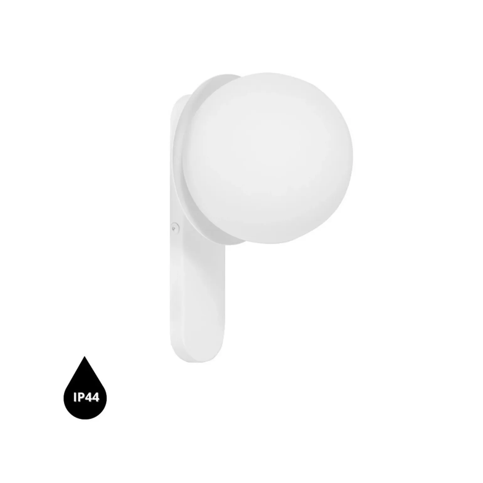 KUUL D biała lampa ścienna / kinkiet z podwyższoną szczelnością IP44 (KLD110S0) - Ummo